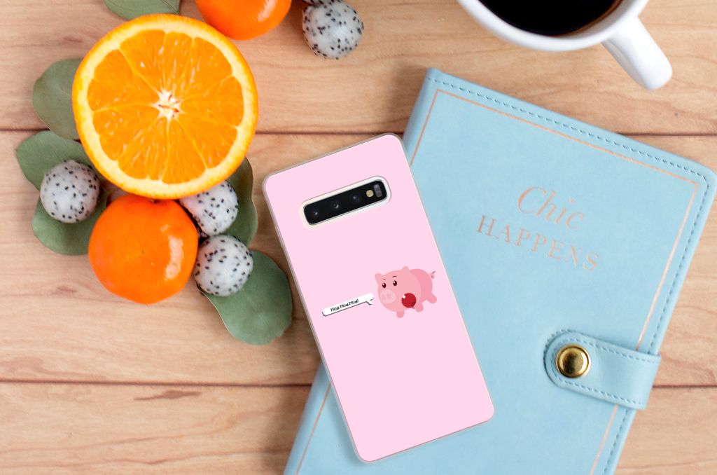 Samsung Galaxy S10 Plus Telefoonhoesje met Naam Pig Mud