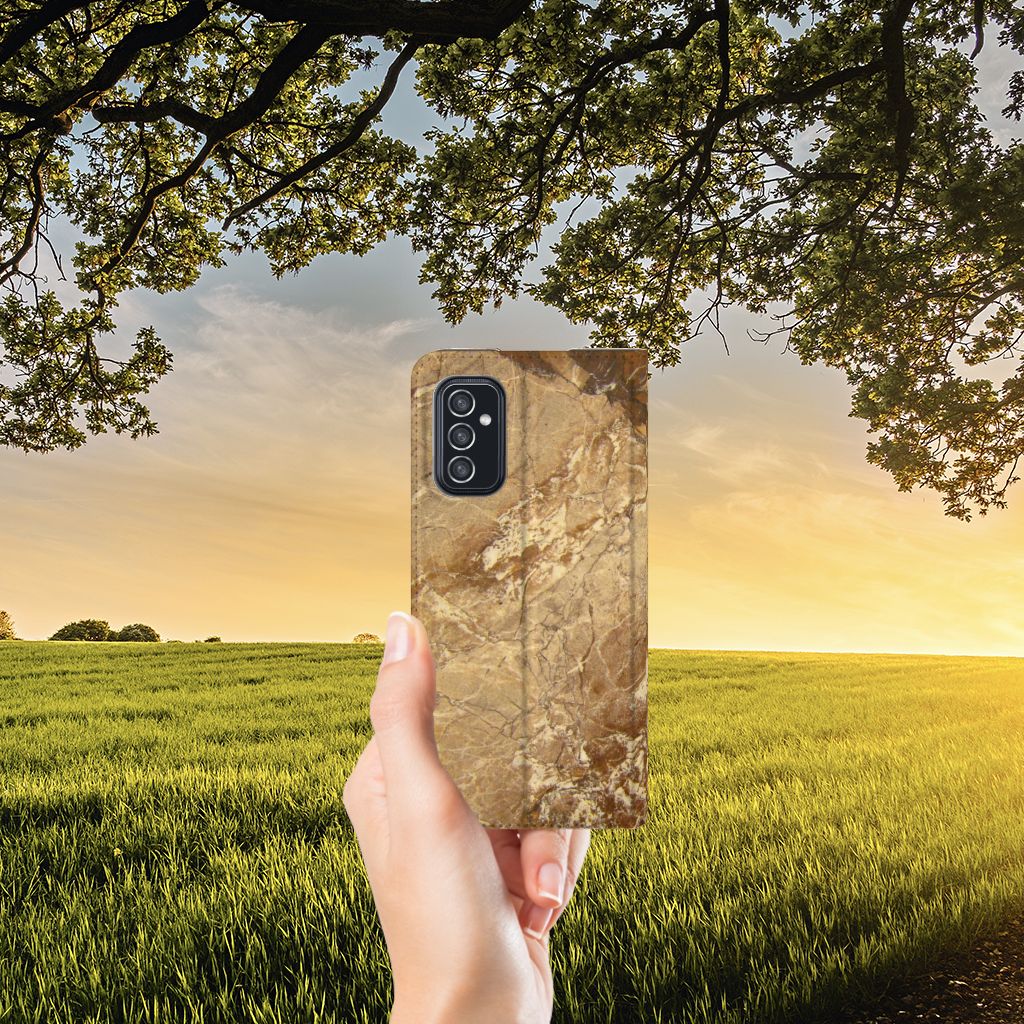 Samsung Galaxy M52 Standcase Marmer Creme - B2C Telecom