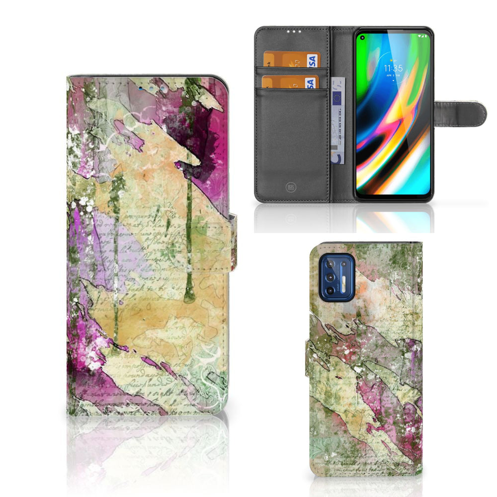 Hoesje Motorola Moto G9 Plus Letter Painting