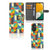 Samsung Galaxy A14 5G Telefoon Hoesje Funky Retro met kleurrijk geometrisch patroon en ruimte voor pasjes.