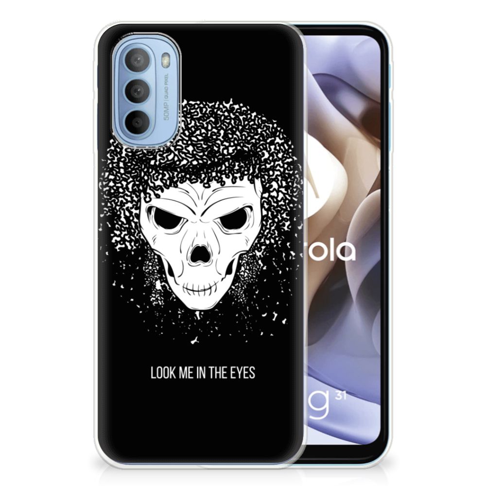 Silicone Back Case Motorola Moto G31 | G41 Skull Hair B2C Telecom