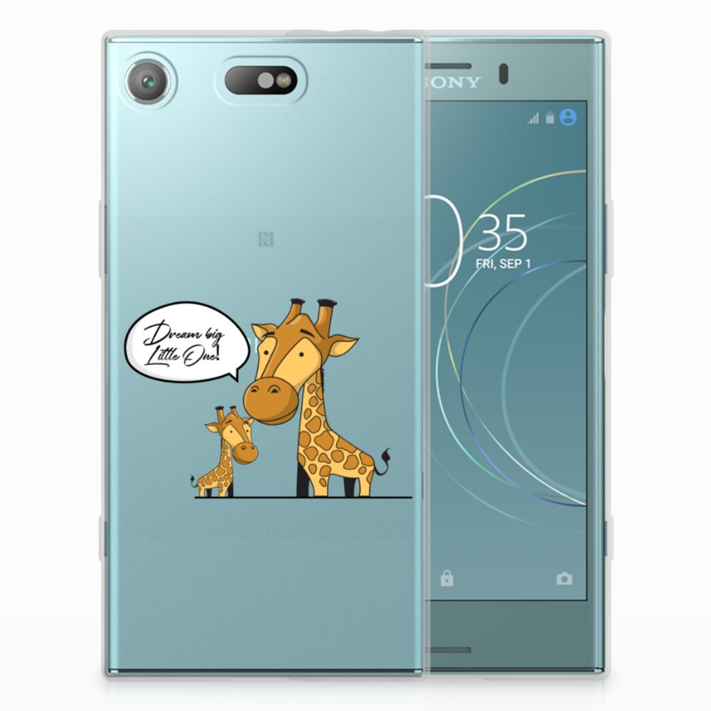 Sony Xperia XZ1 Compact Telefoonhoesje met Naam Giraffe