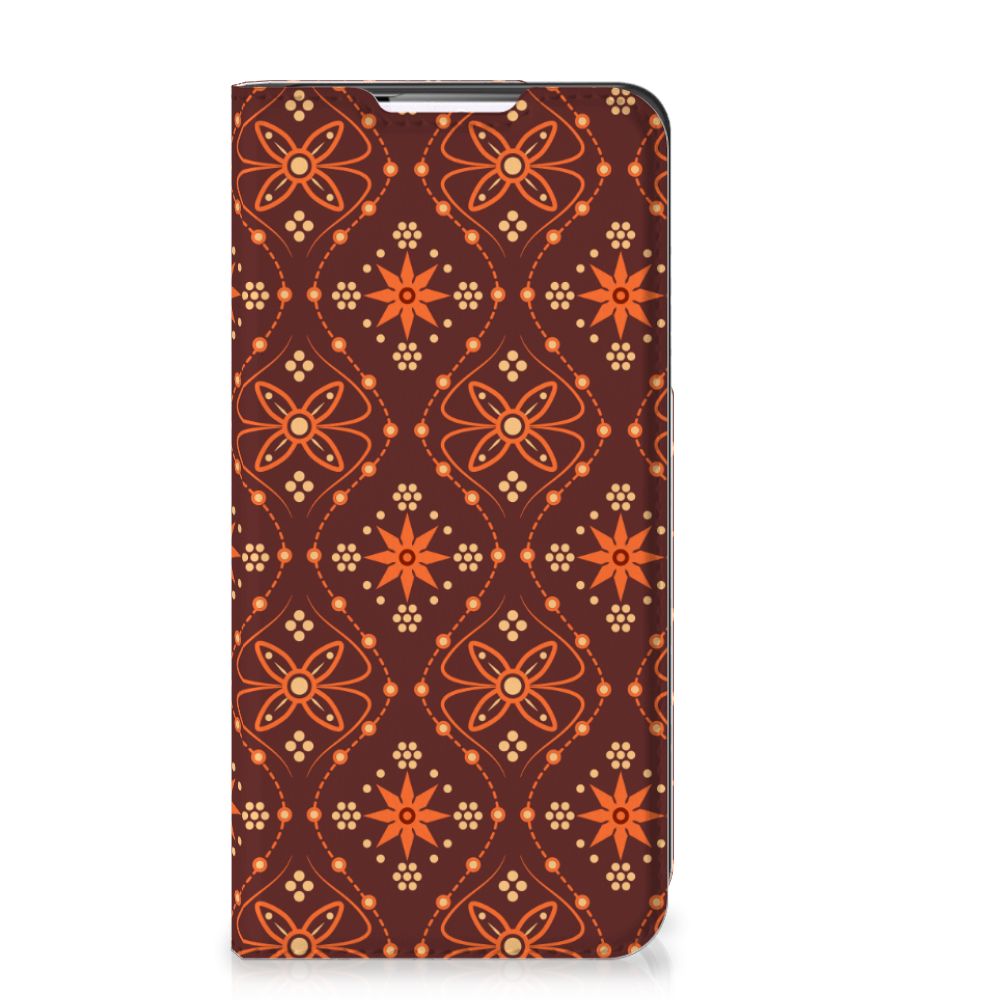 Samsung Galaxy S22 Hoesje met Magneet Batik Brown - B2C Telecom