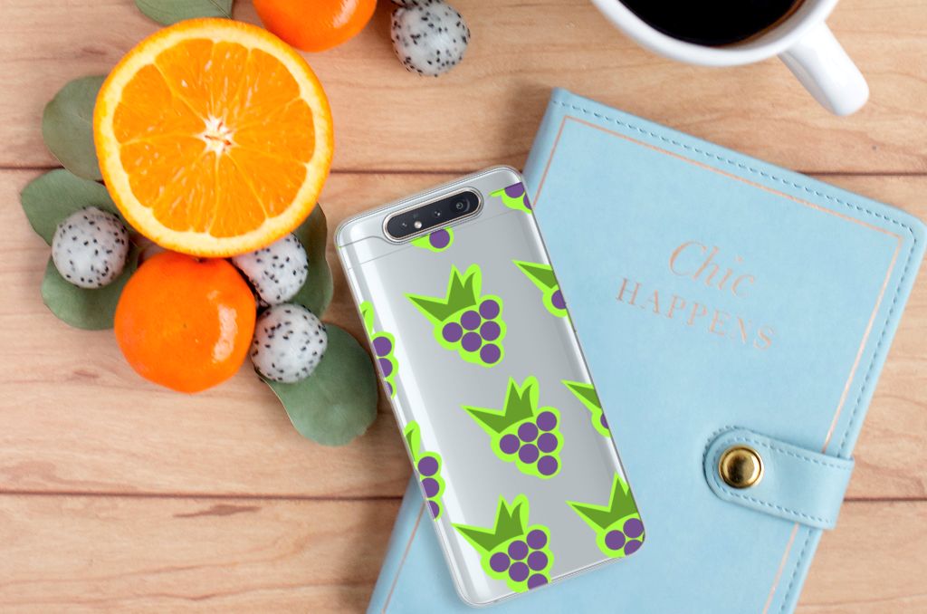 Samsung Galaxy A80 Siliconen Case Druiven