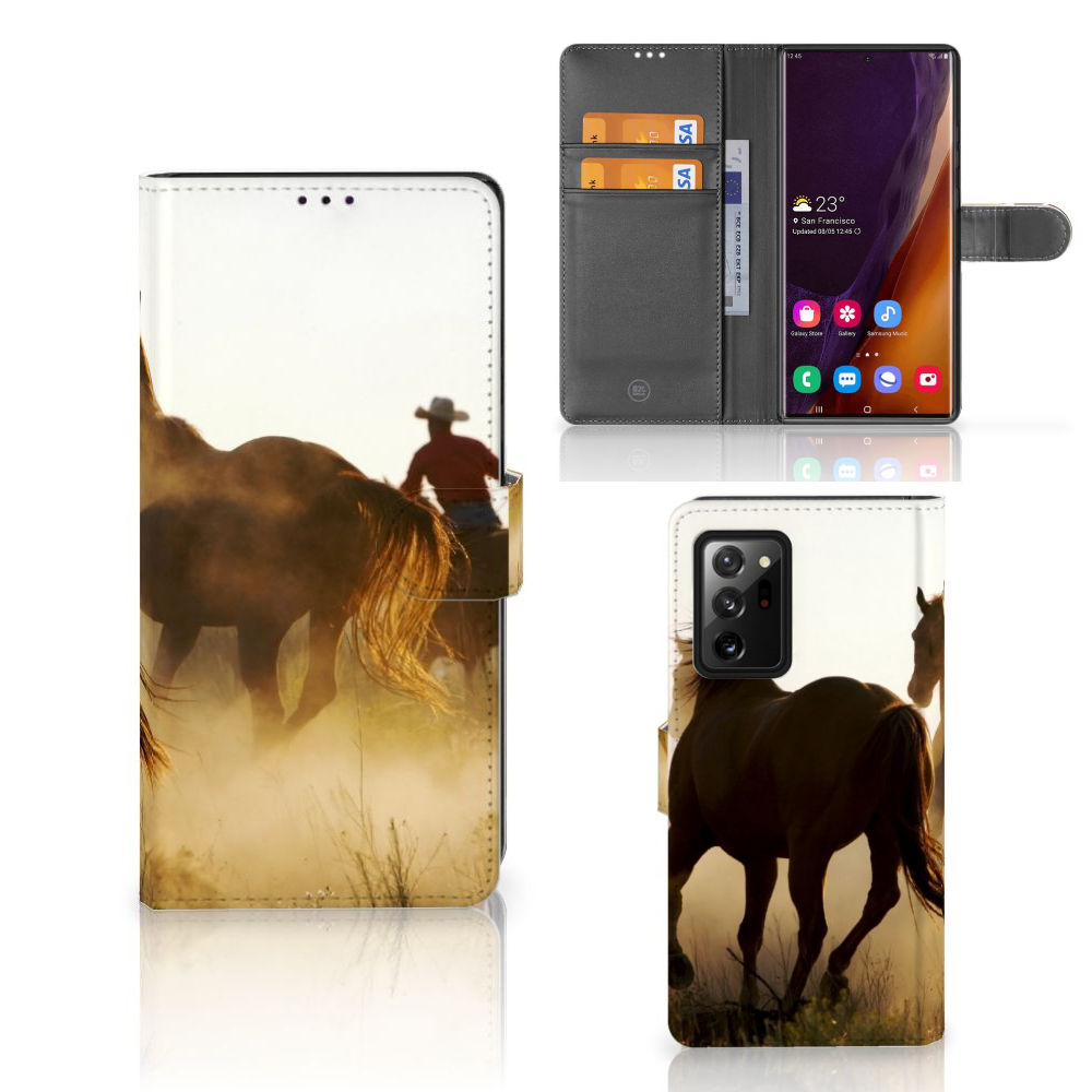Samsung Galaxy Note20 Ultra Telefoonhoesje met Pasjes Design Cowboy