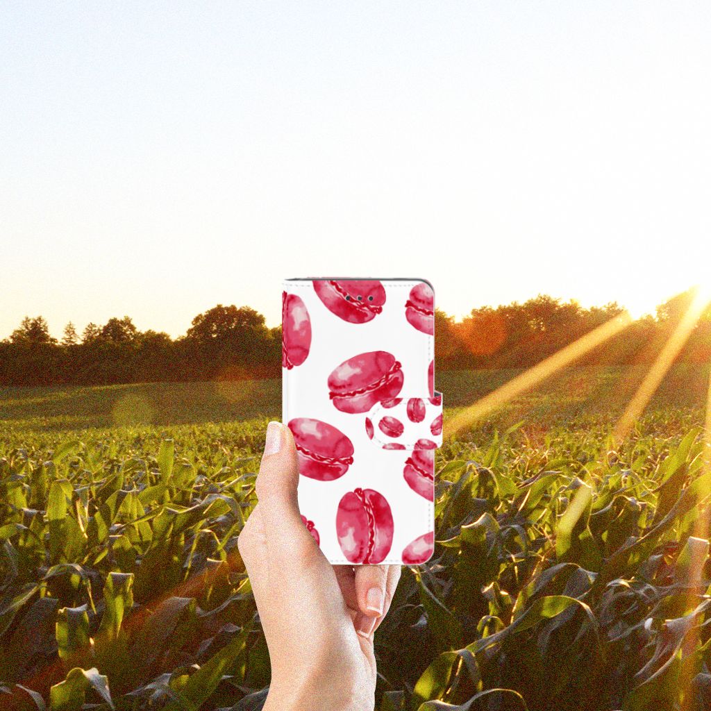 Nokia 7 Book Cover Pink Macarons