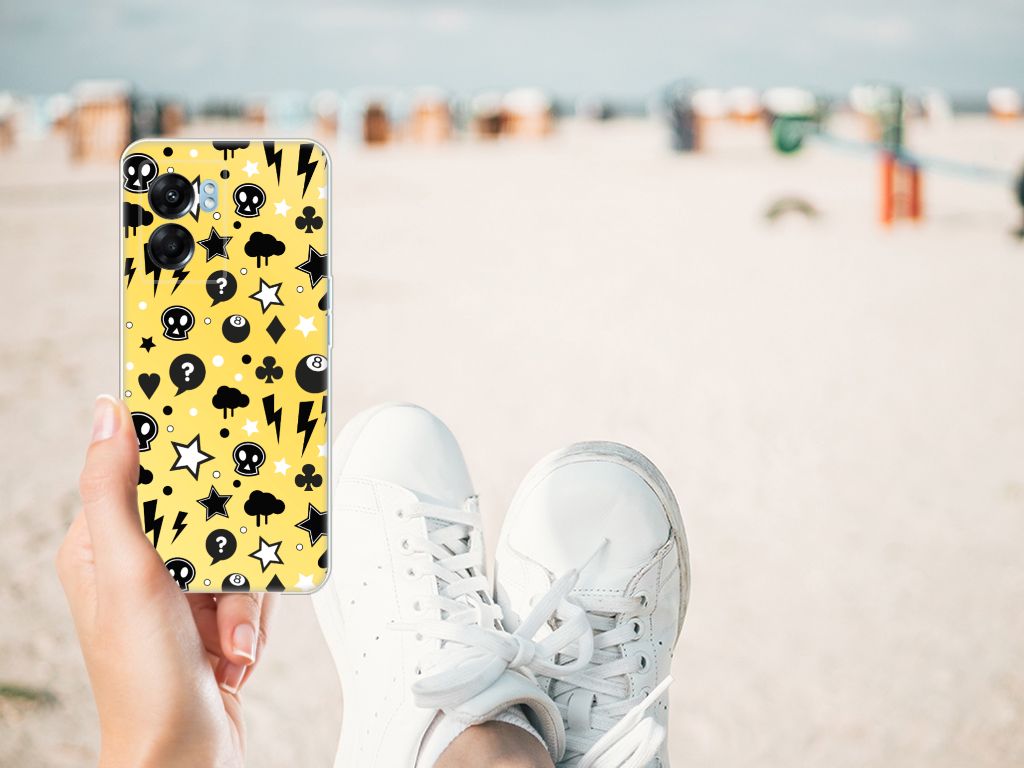 Silicone Back Case OPPO A77 | A57 5G Punk Geel B2C Telecom