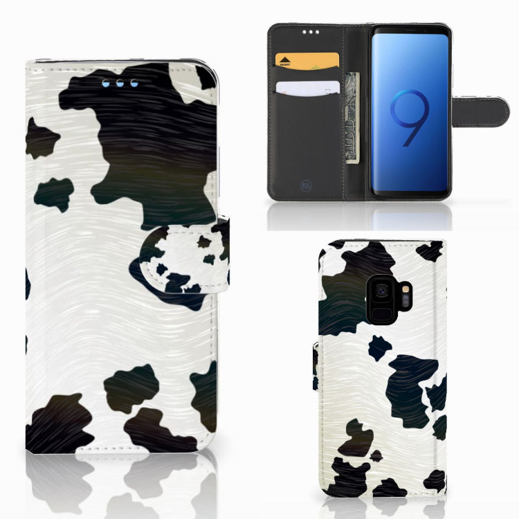 Samsung Galaxy S9 Telefoonhoesje met Pasjes Koeienvlekken