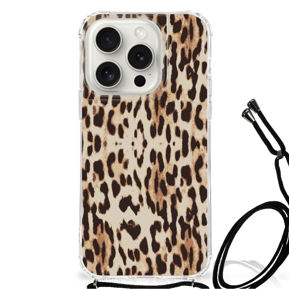 iPhone 15 Pro Case Anti-shock Leopard