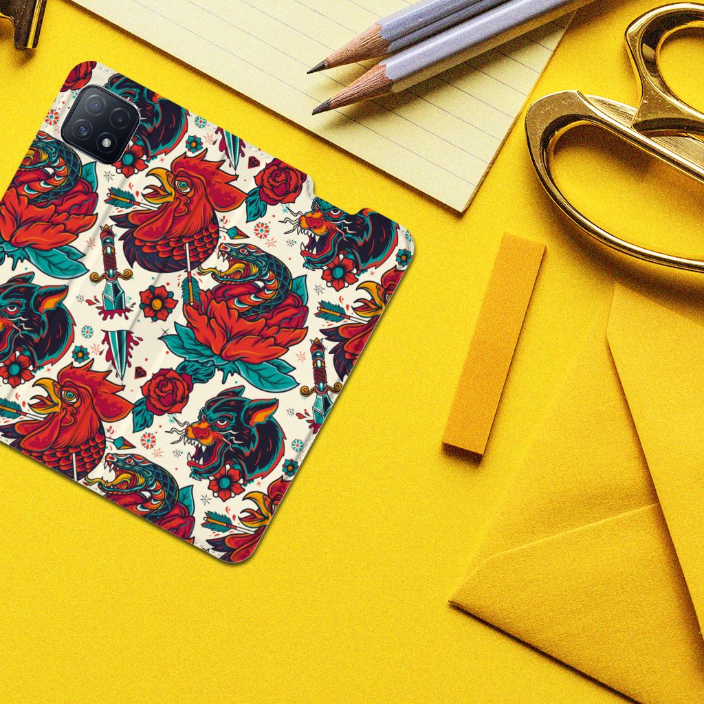 Stand Case voor OPPO A73 5G Old Skool - B2C Telecom