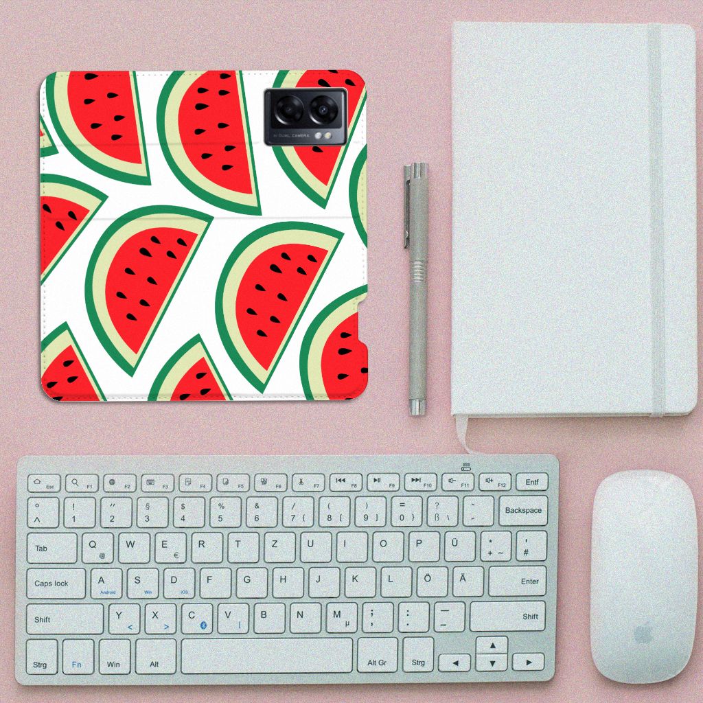 OPPO A77 5G | A57 5G Flip Style Cover Watermelons - B2C Telecom