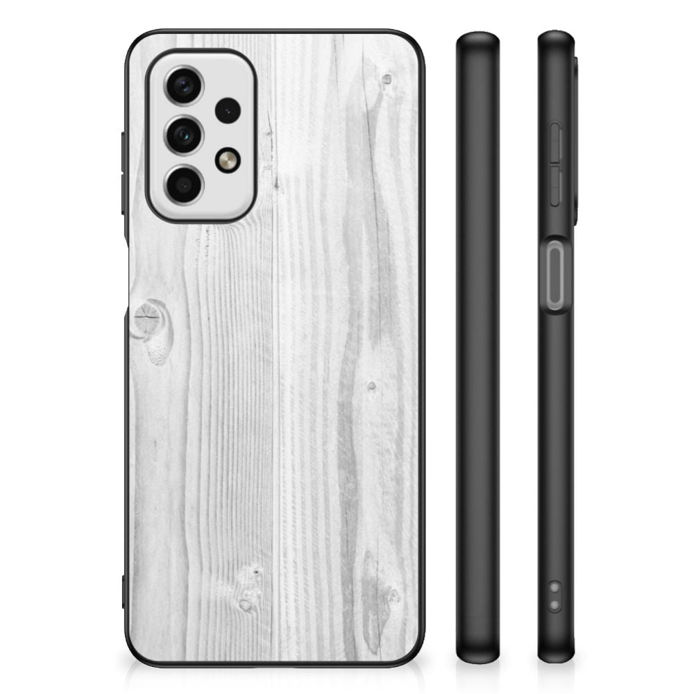 Samsung Galaxy A23 Houten Print Telefoonhoesje White Wood B2C Telecom