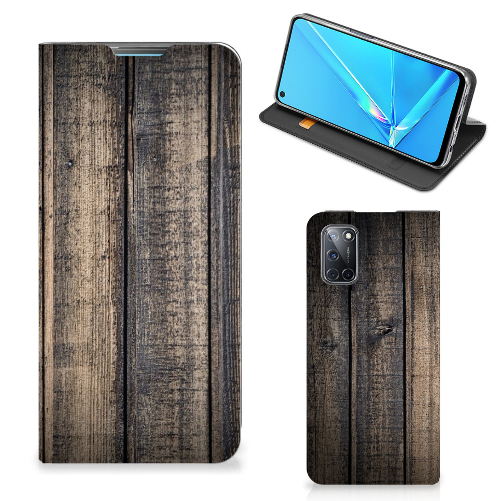 OPPO A52 | A72 Book Wallet Case Steigerhout - B2C Telecom