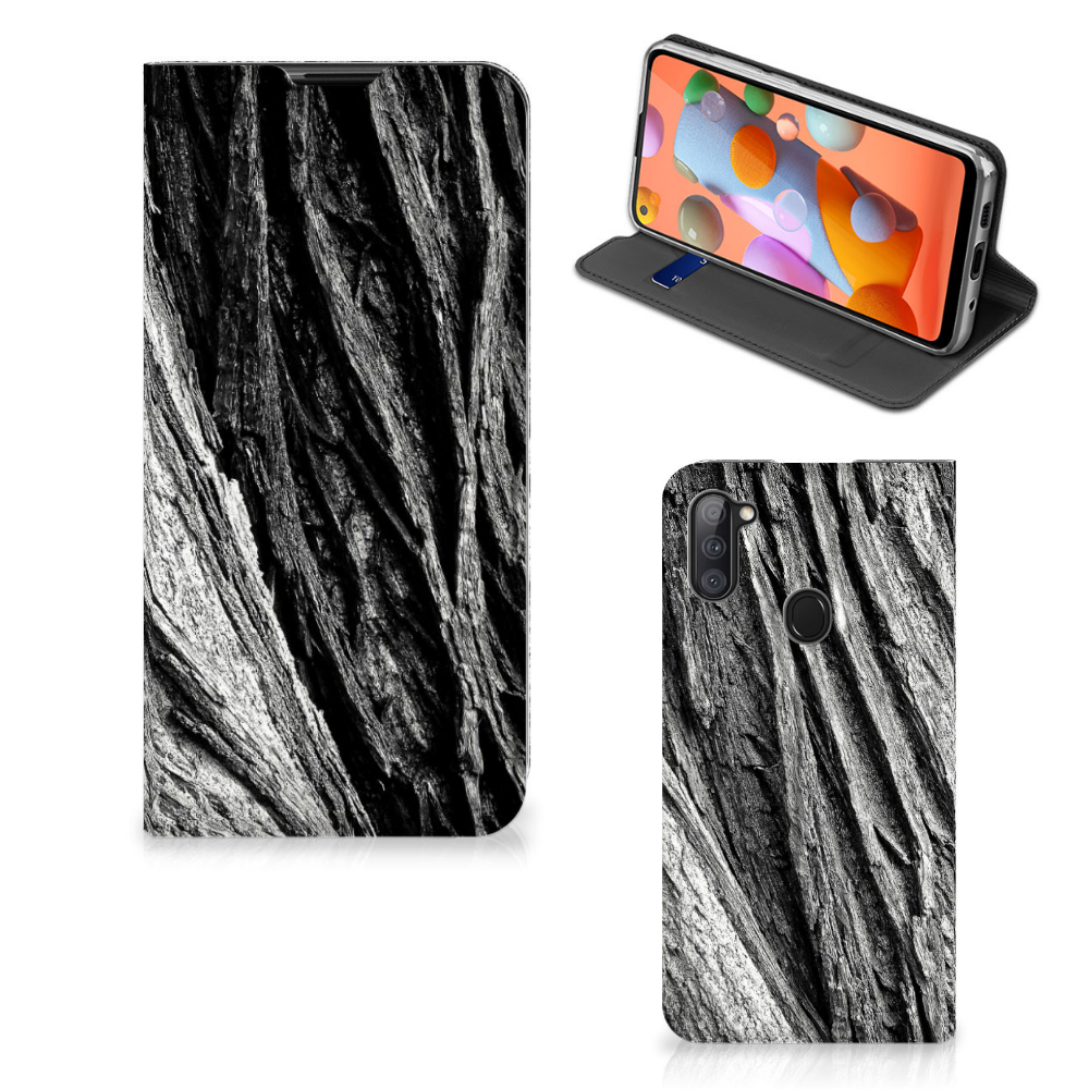 Book Wallet Case Samsung Galaxy M11 | A11 Boomschors Grijs - B2C Telecom