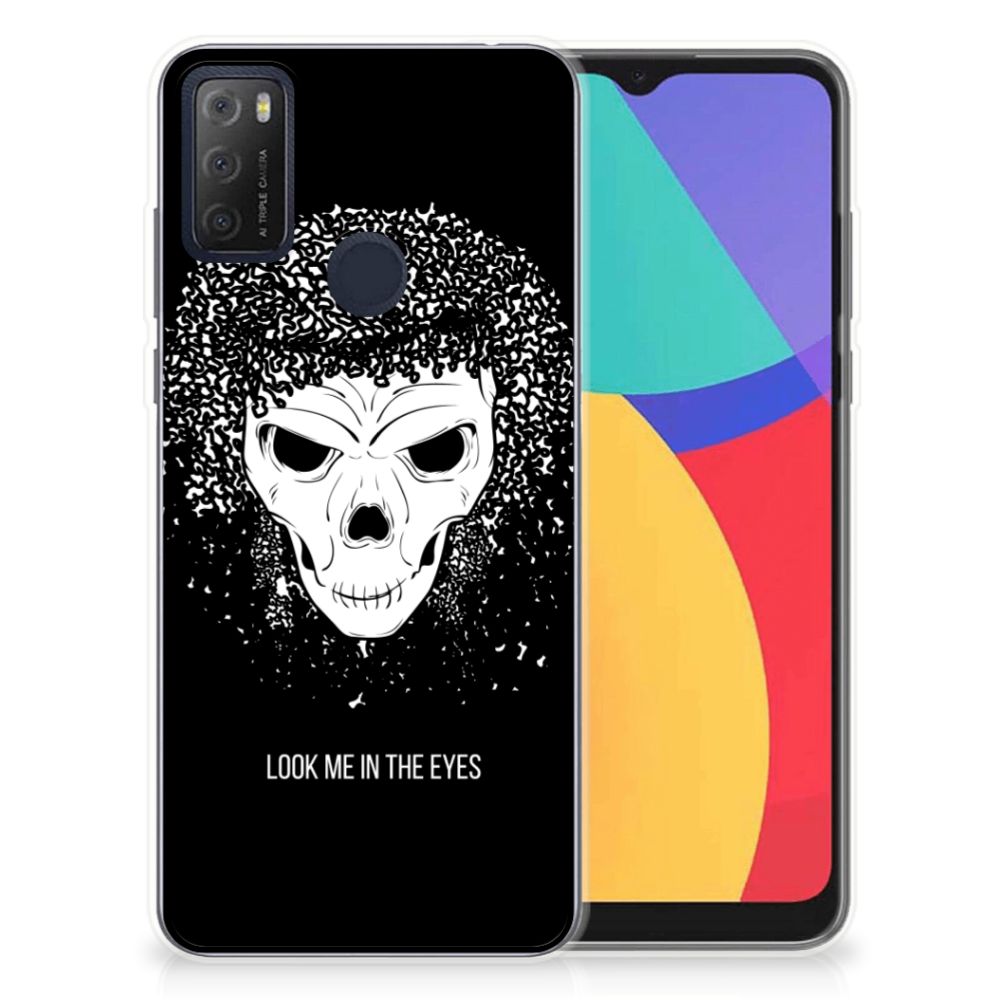 Silicone Back Case Alcatel 1S (2021) Skull Hair