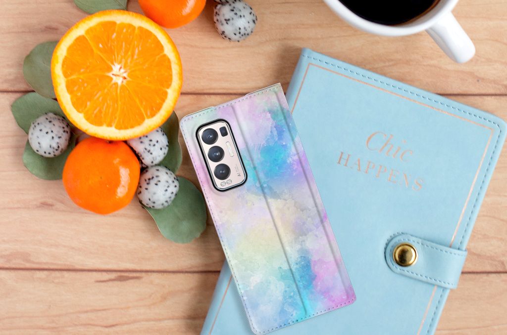 Bookcase OPPO Find X3 Neo Watercolor Light - B2C Telecom