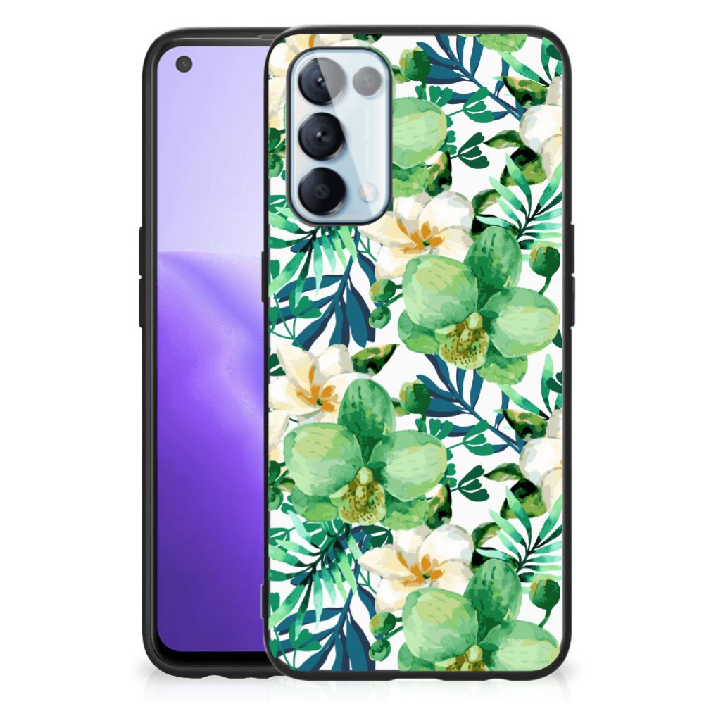 OPPO Reno5 5G | Find X3 Lite Bloemen Hoesje Orchidee Groen