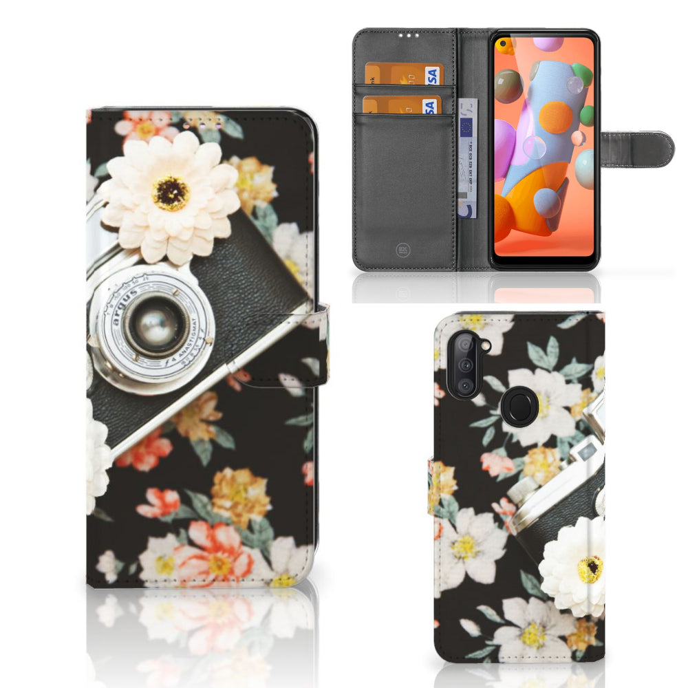 Samsung Galaxy M11 | A11 Telefoonhoesje met foto Vintage Camera