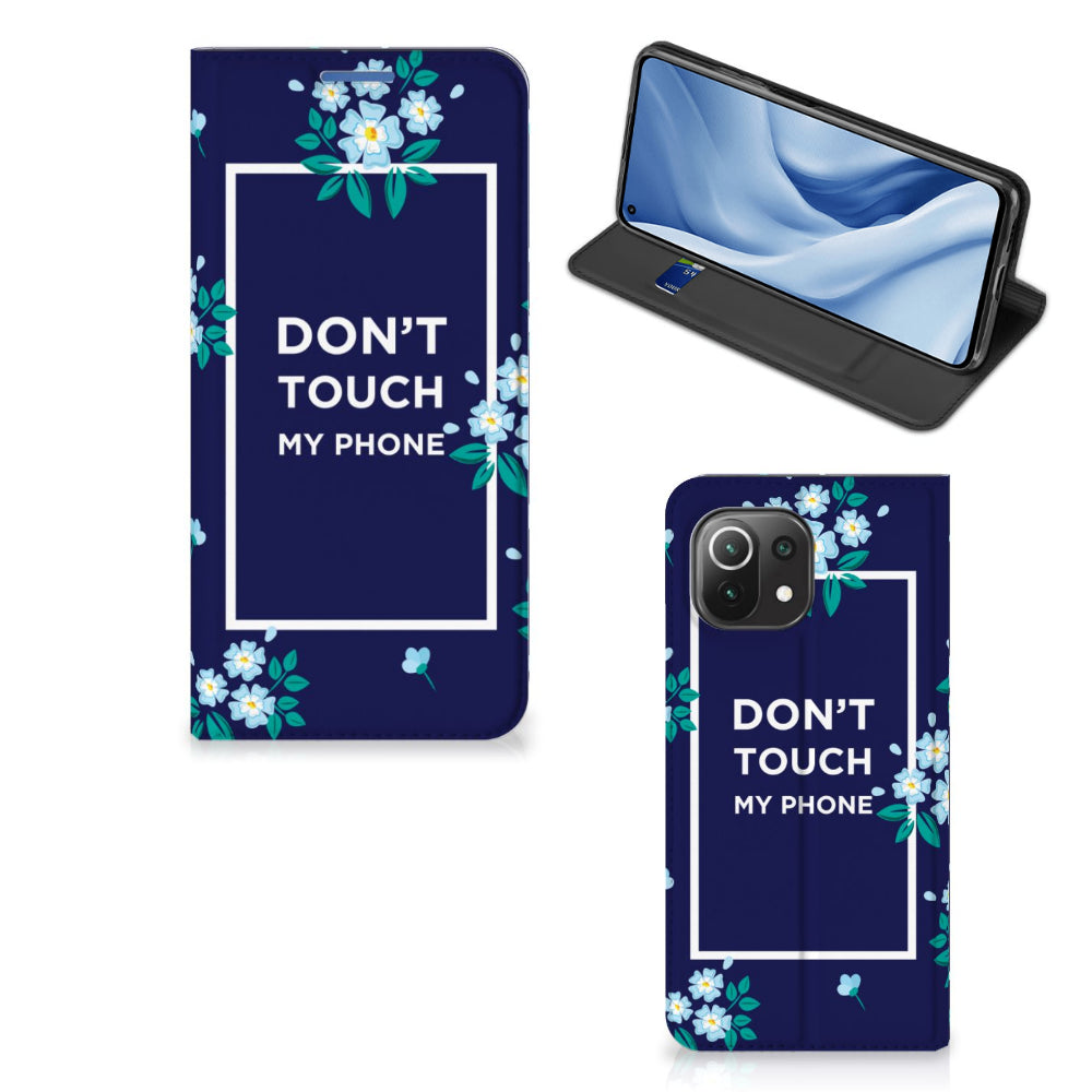 Xiaomi 11 Lite NE 5G | Mi 11 Lite Design Case Flowers Blue DTMP