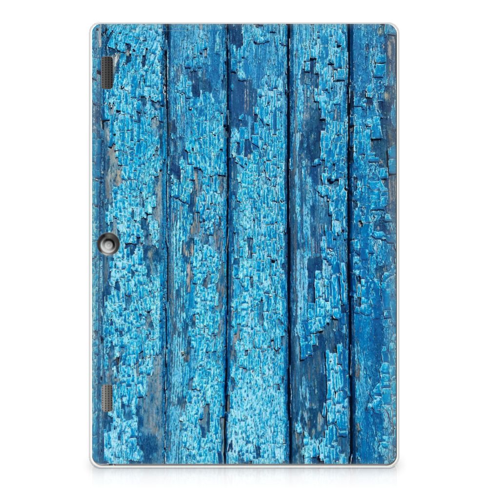 Lenovo Tab 10 | Tab 2 A10-30 Silicone Tablet Hoes Wood Blue