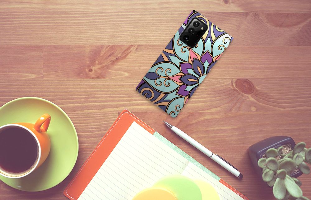 Samsung Galaxy Note 20 Ultra Smart Cover Purple Flower - B2C Telecom