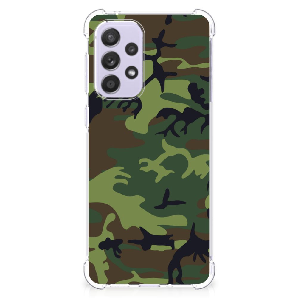 Samsung Galaxy A33 Doorzichtige Silicone Hoesje Army Dark B2C Telecom