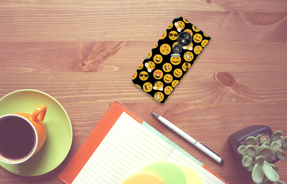 Motorola Moto E5 Play Hoesje met Magneet Emoji