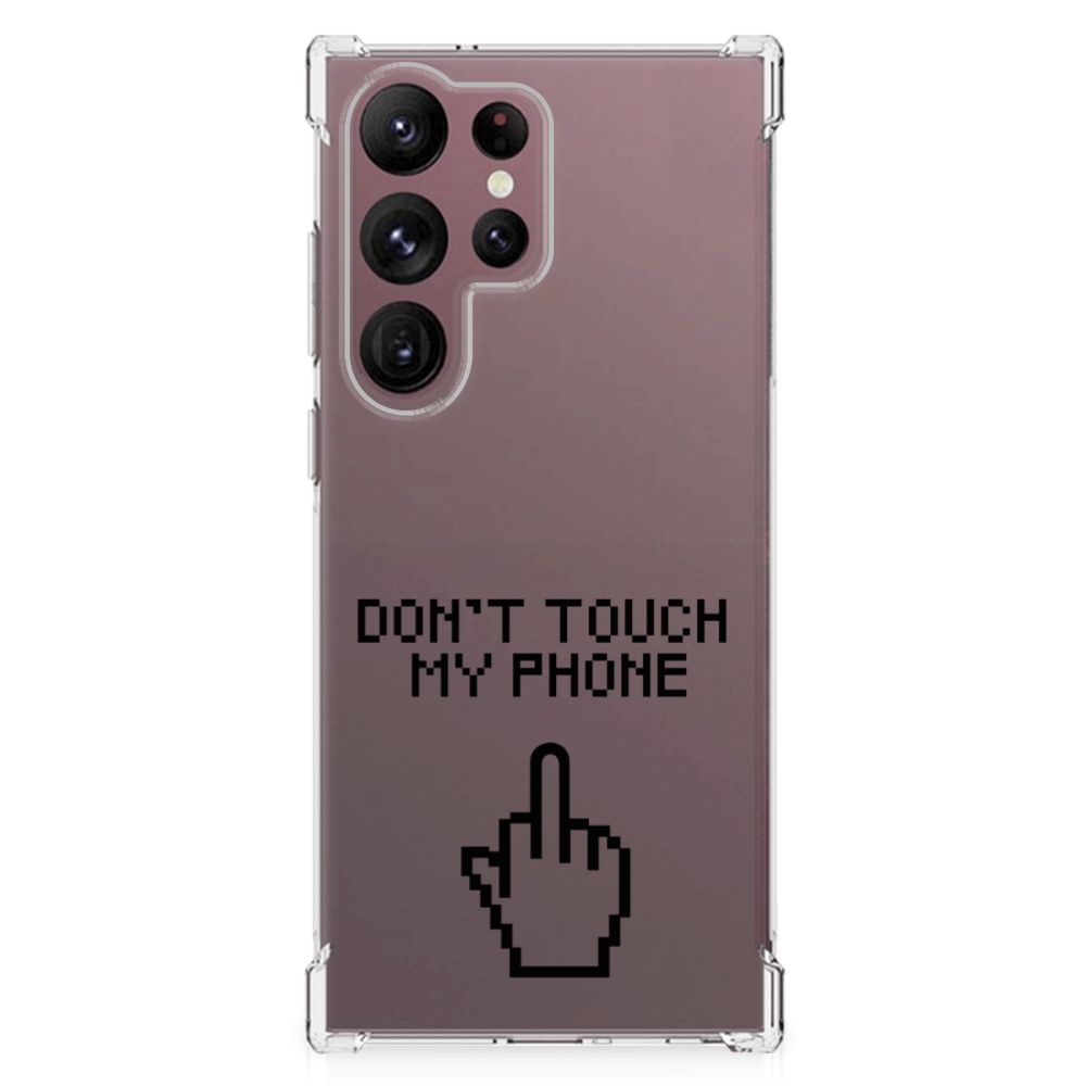 Samsung Galaxy S23 Ultra Anti Shock Case Finger Don't Touch My Phone B2C Telecom