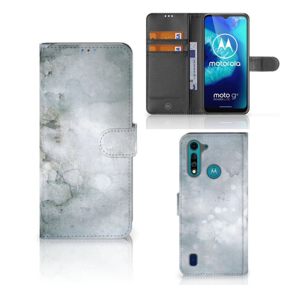 Hoesje Motorola G8 Power Lite Painting Grey