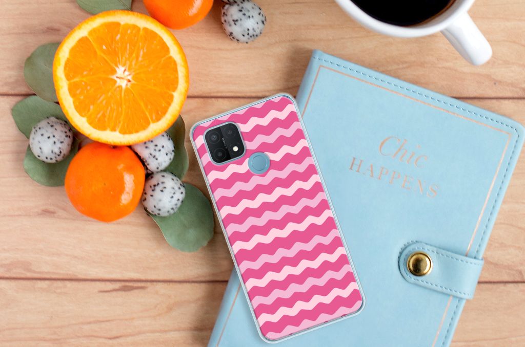 OPPO A15 TPU bumper Waves Pink B2C Telecom