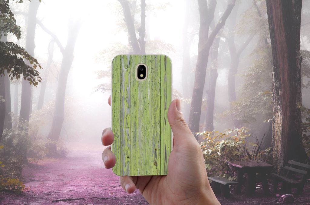 Samsung Galaxy J5 2017 Bumper Hoesje Green Wood
