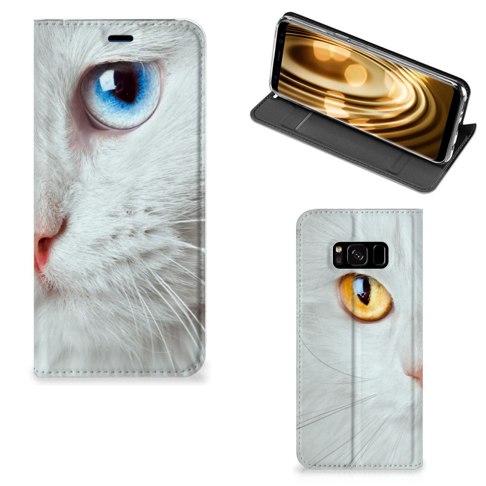Samsung Galaxy S8 Hoesje maken Witte Kat