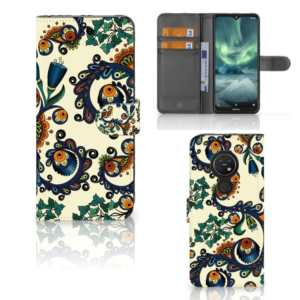 Wallet Case Nokia 7.2 | Nokia 6.2 Barok Flower