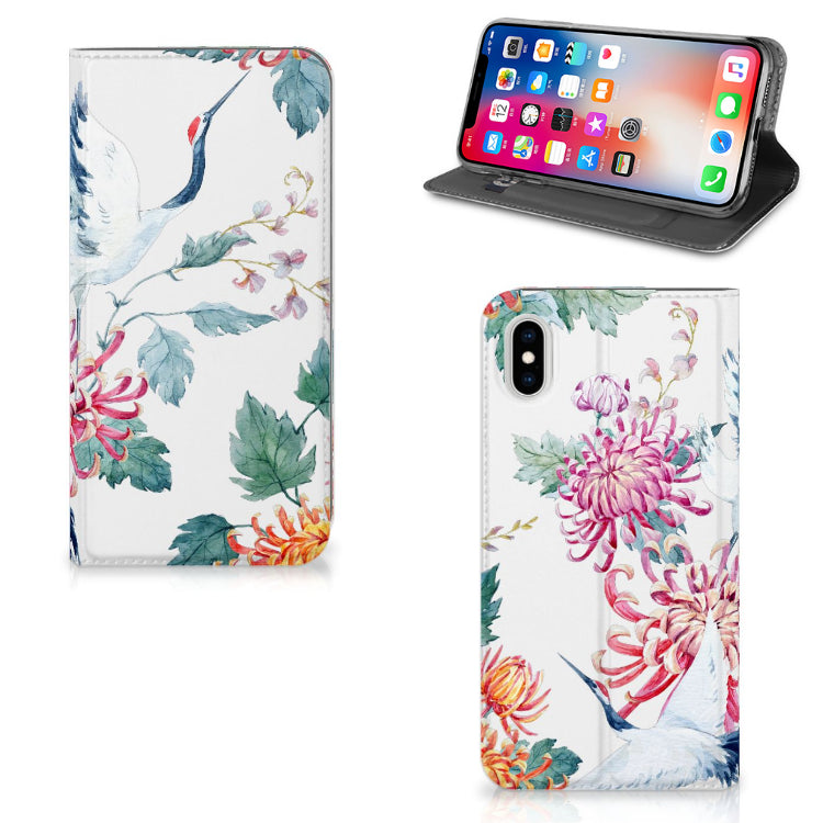 Apple iPhone Xs Max Hoesje maken Bird Flowers
