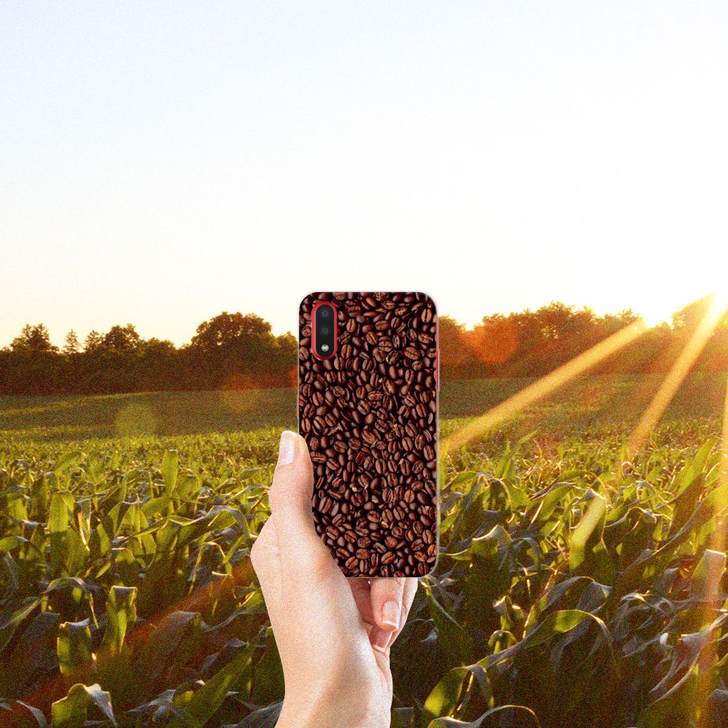 Samsung Galaxy A01 Siliconen Case Koffiebonen B2C Telecom