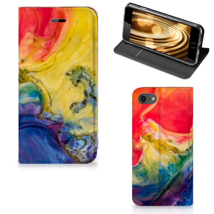 Bookcase iPhone 7 | 8 | SE (2020) | SE (2022) Watercolor Dark