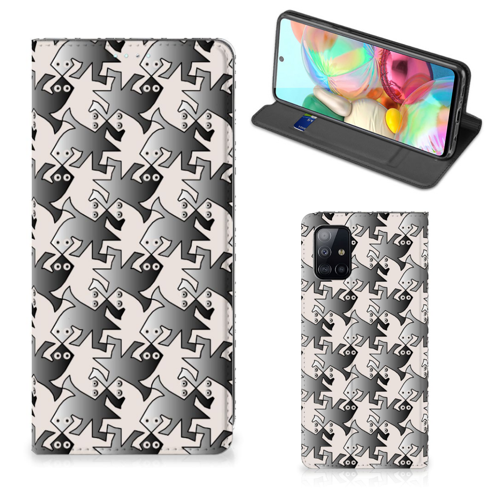 Samsung Galaxy A71 Hoesje maken Salamander Grey
