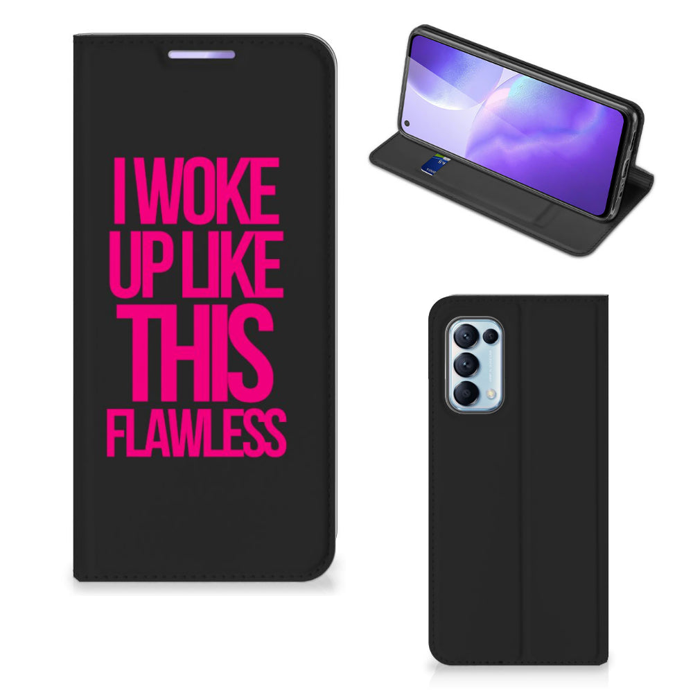 OPPO Find X3 Lite Hoesje met tekst Woke Up - Origineel Cadeau Zelf Maken