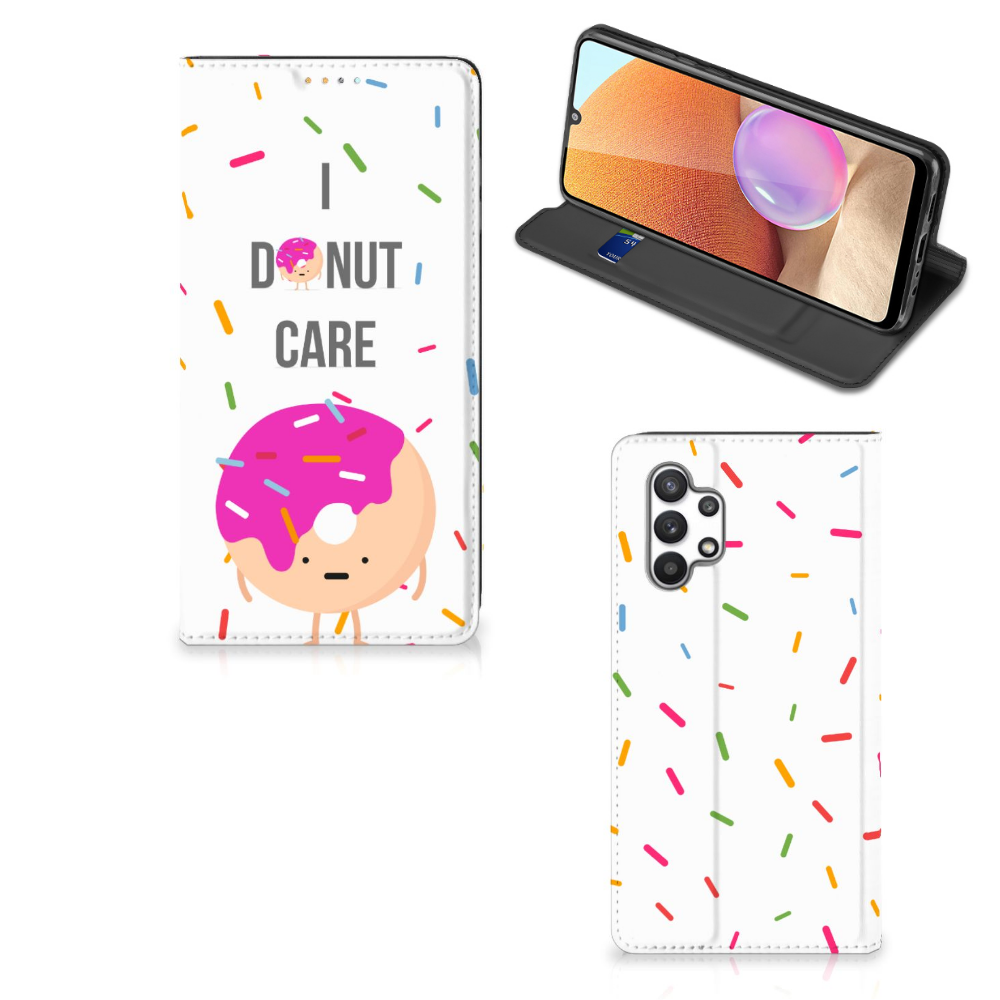 Samsung Galaxy A32 4G | A32 5G Enterprise Editie Flip Style Cover Donut Roze - B2C Telecom