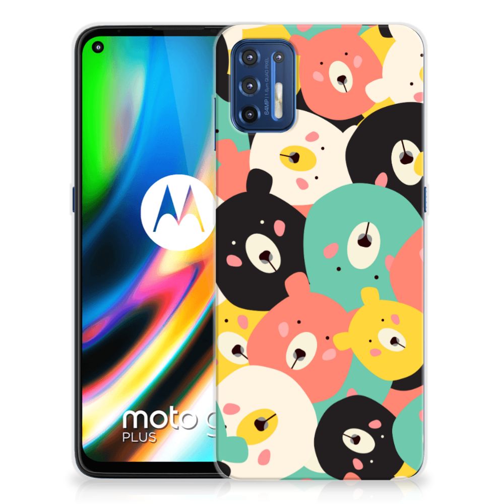 Motorola Moto G9 Plus Telefoonhoesje met Naam Bears