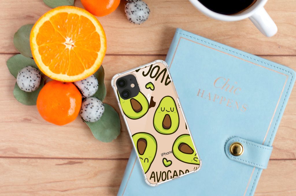 Apple iPhone 11 Stevig Bumper Hoesje Avocado Singing