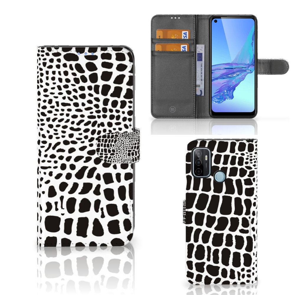 OPPO A53 | OPPO A53s Telefoonhoesje met Pasjes Slangenprint