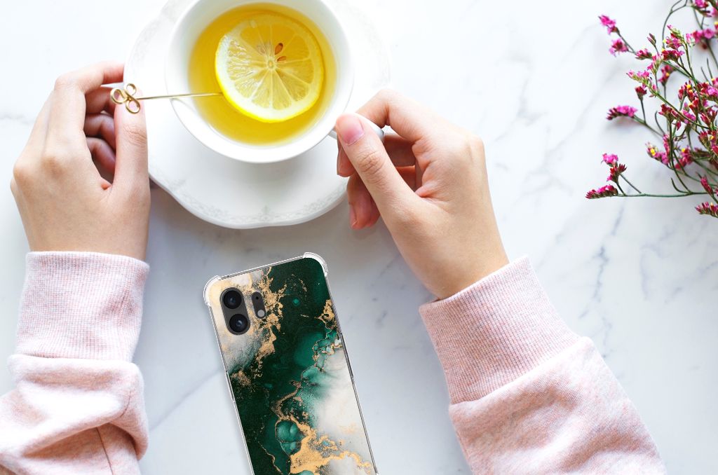 Anti-Shock Hoesje voor Nothing Phone (2) Marmer Groen B2C Telecom