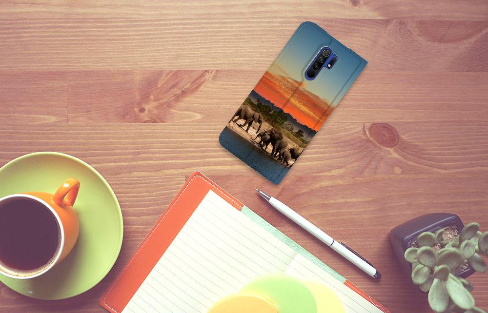 Xiaomi Redmi 9 Hoesje maken Olifanten - B2C Telecom