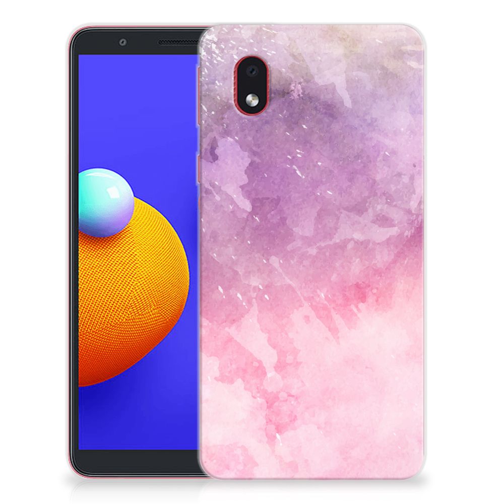Hoesje maken Samsung Galaxy A01 Core Pink Purple Paint
