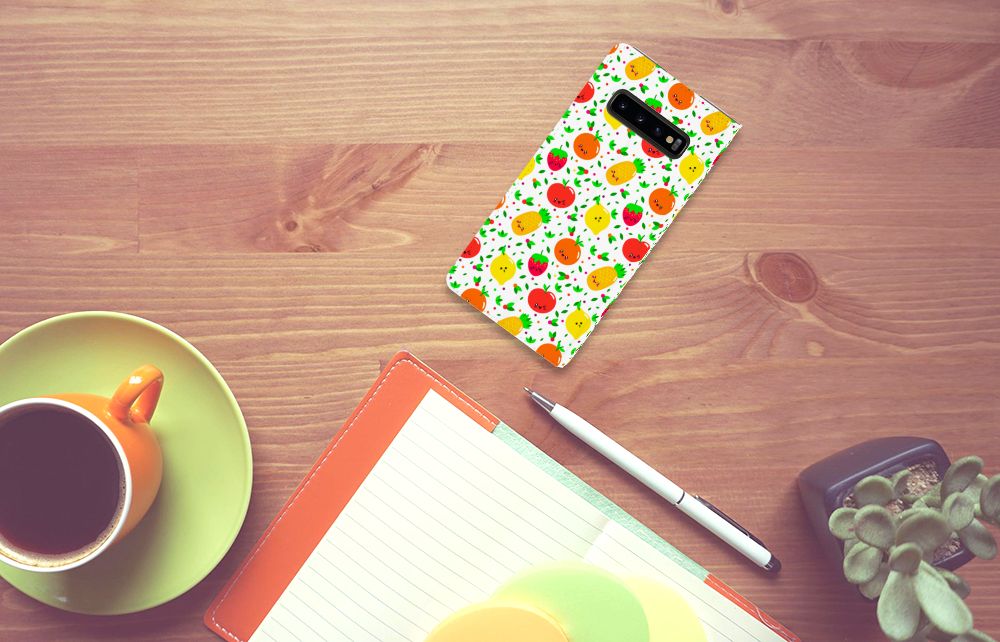 Samsung Galaxy S10 Plus Flip Style Cover Fruits