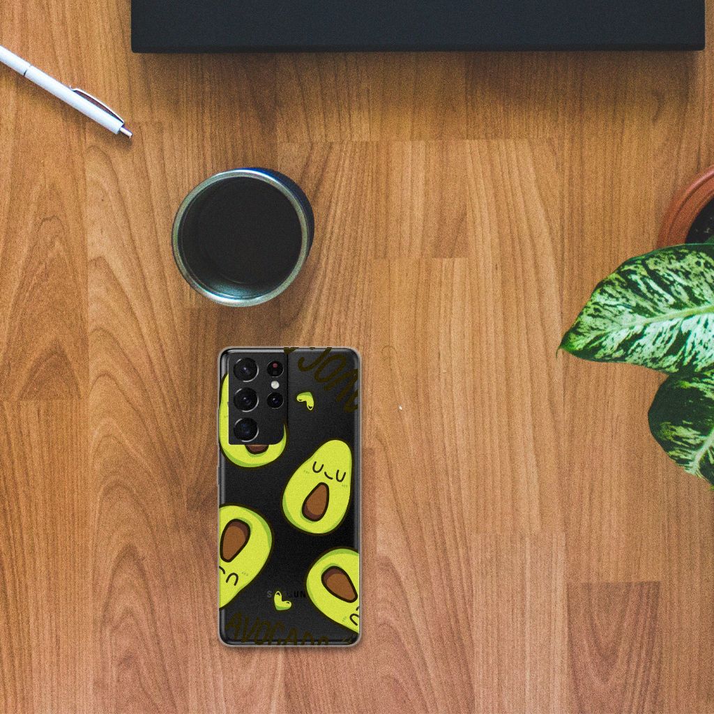 Samsung Galaxy S21 Ultra Telefoonhoesje met Naam Avocado Singing B2C Telecom