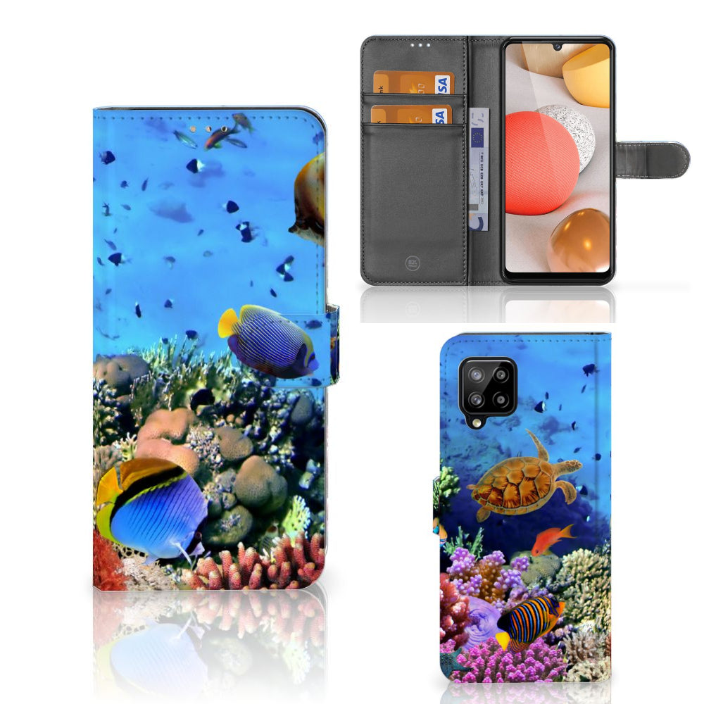 Samsung Galaxy A42 5G Telefoonhoesje met Pasjes Vissen