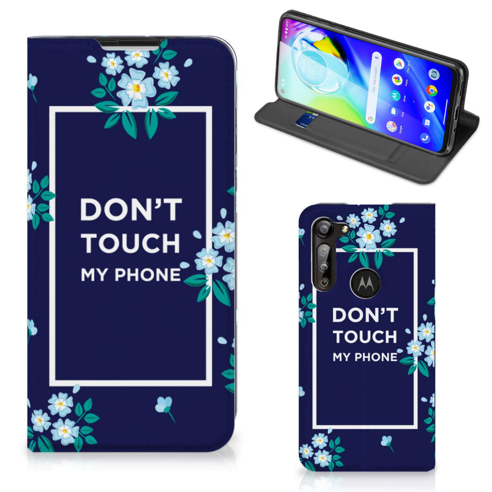 Motorola Moto G8 Power Design Case Flowers Blue DTMP
