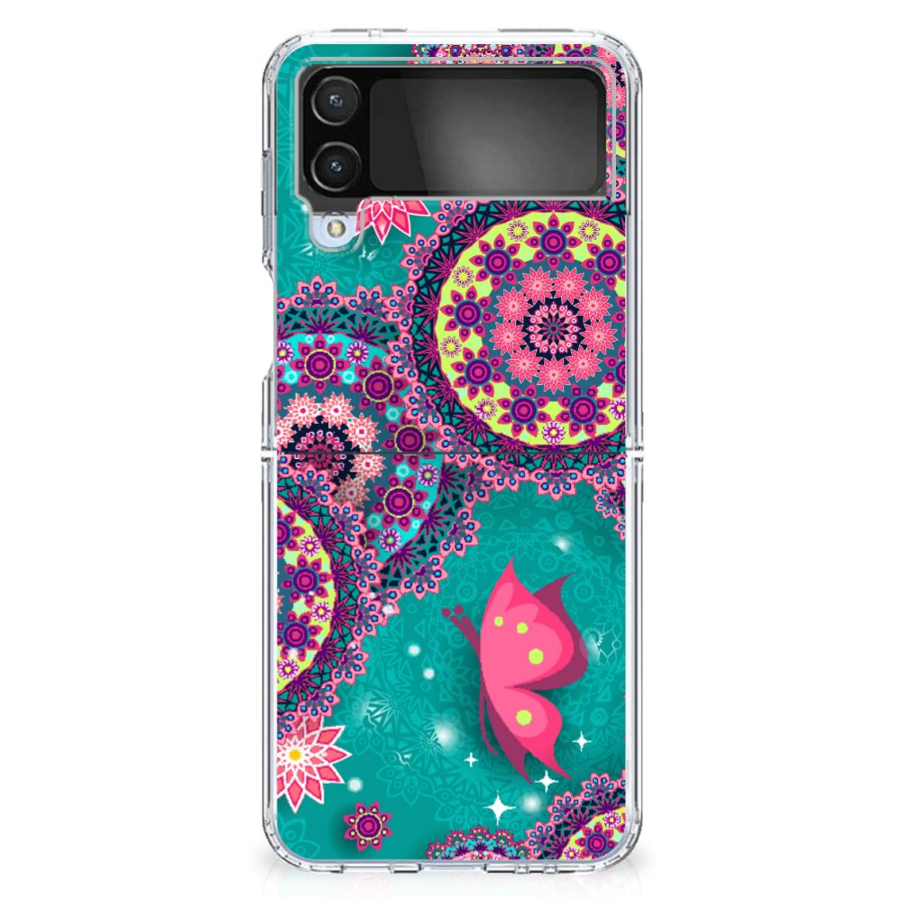 Samsung Galaxy Z Flip 4 Hoesje maken Cirkels en Vlinders